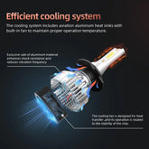 Lâmpadas de farol de LED de 30000LM para carros, modelo H4, H7, H11, com luz branca 6000K e alta potência, compatíveis com 12V