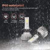 Lâmpadas de farol de LED Vmstore10 30000LM H4 H7 H11 9005 9006 para carro, luz branca 6000K para neblina e faróis.